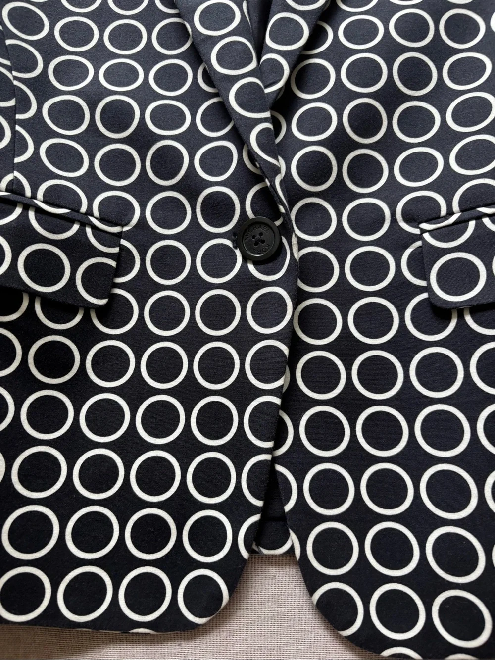 Michael Kors navy geometric work office professional tailored blazer size 0